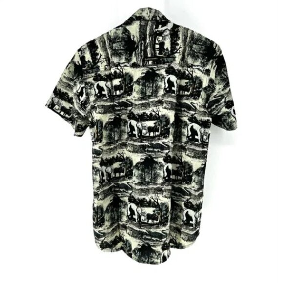 Black Mamba Men's Savana Printed Button Down Shirt - S - Picture 5 of 7